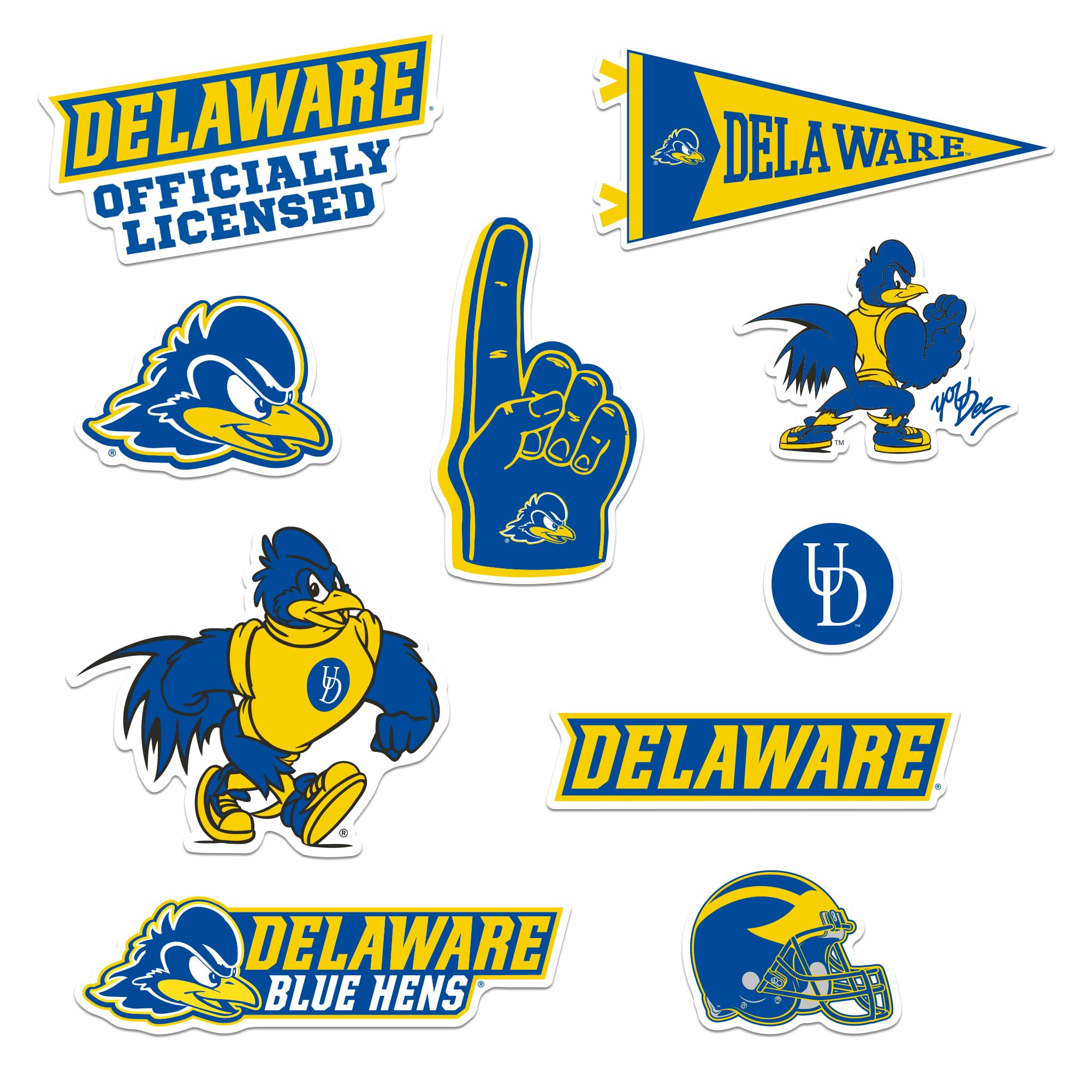 University of Delaware 8ct Vinyl L Deluxe, Indoor/Outdoor, Set of 8