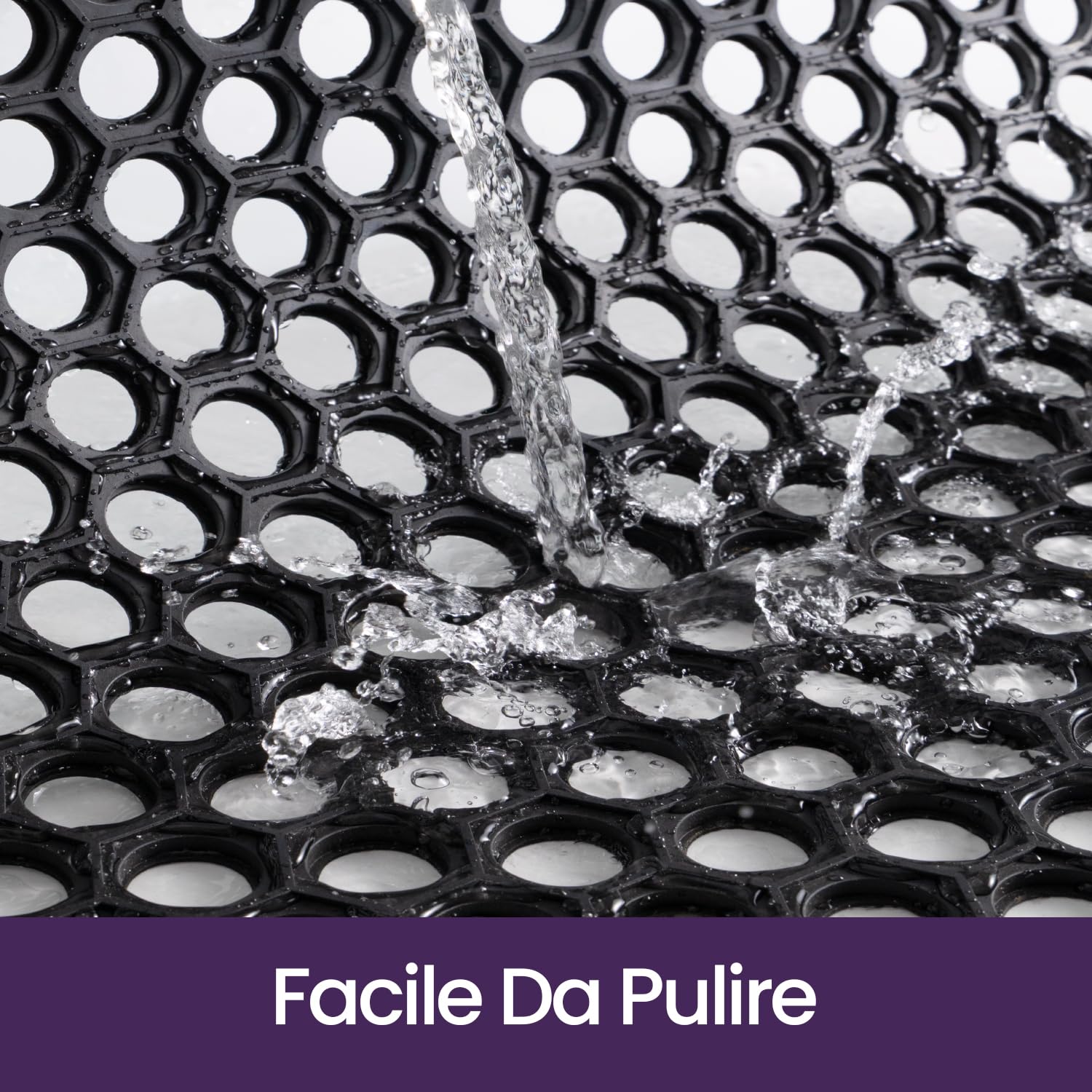 DEXI Zerbino Ingresso Esterno 80 x 120 cm, Antiscivolo | Con Fori di Drenaggio, Impermeabile, Facile da Pulire, per Ingresso, Balcone e Terrazza