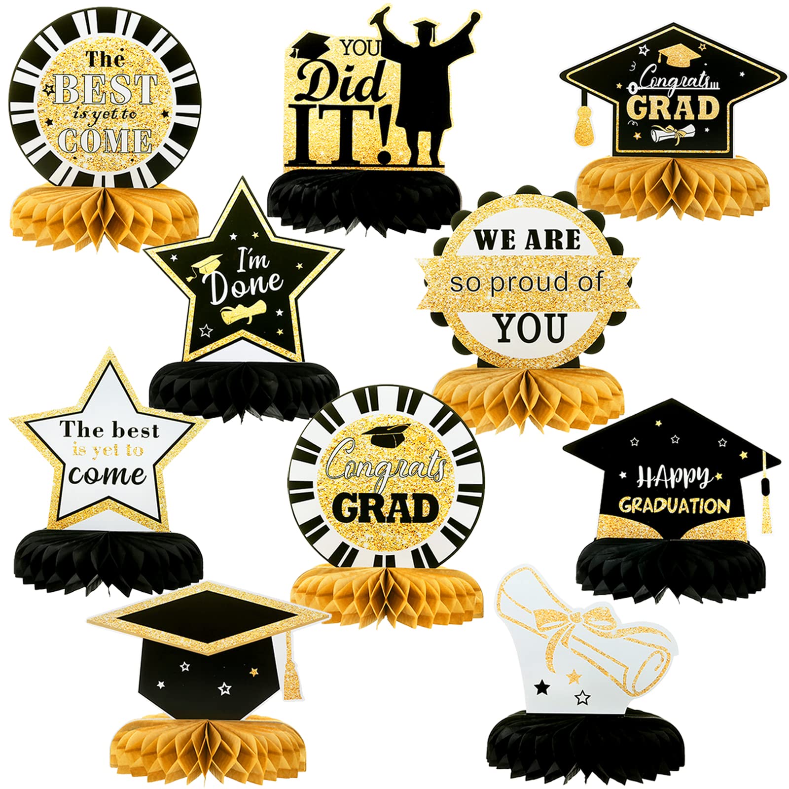 Buy KESOTE Graduation Table Decorations 2022, 10 Pack Congrats Grad