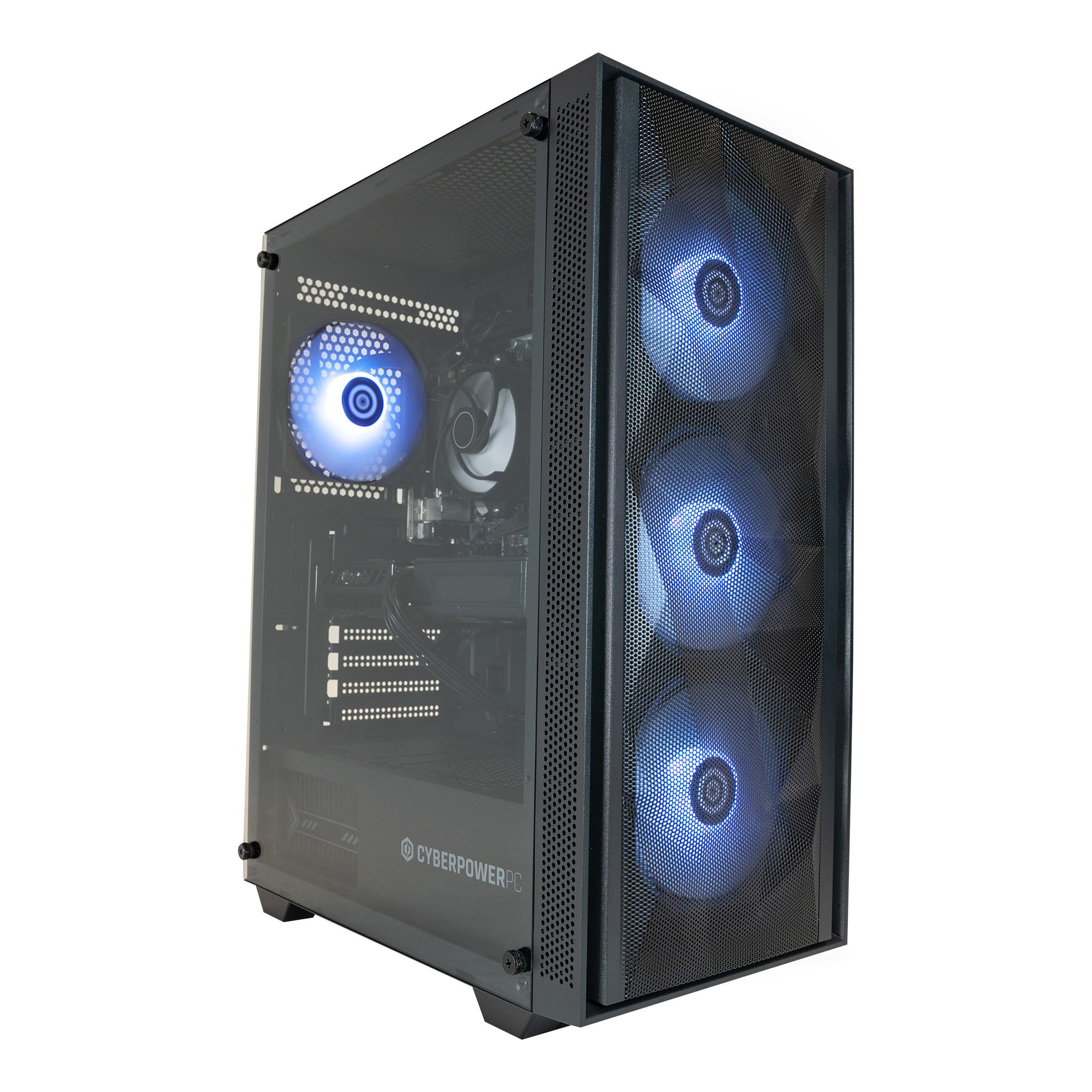 CYBERPOWERPC Regiment Gaming PC - AMD Ryzen 5 4500, Nvidia RTX 3050 6GB, 8GB RAM, 500GB NVMe SSD, 650W 80+ PSU, Wi-Fi, Windows 11, Sylph RGB