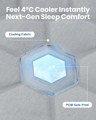 Miniatura 5 de Ailemei Direct PCM Print - Fundas de almohada refrescantes para durmientes acalorados, paquete de 2 fundas de almohada frescas que absorben la
