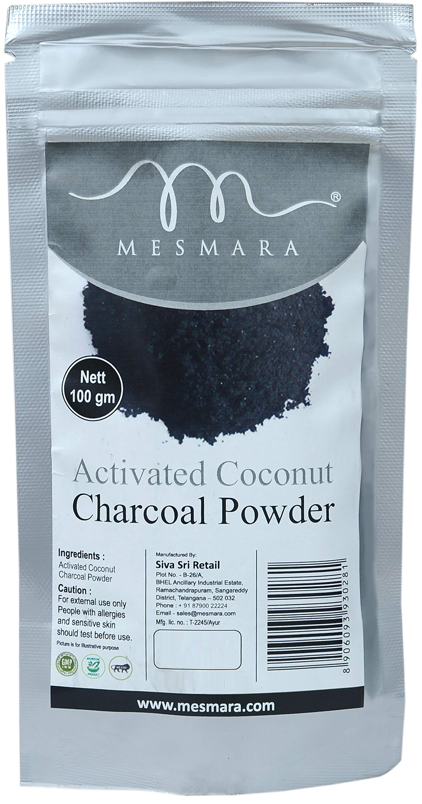 Mesmara Activated Coconut Charcoal Powder 100gm