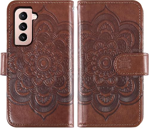 Miniatura 7 de Asuwish Funda de teléfono para Samsung Galaxy S21 5G de 6.2 pulgadas con protector de pantalla de vidrio templado y tarjetero de cuero con diseño de