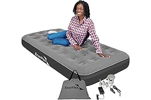 Portable Bed for Kids: EnerPlex Never-Leak Camping Series Twin/Queen Airbed