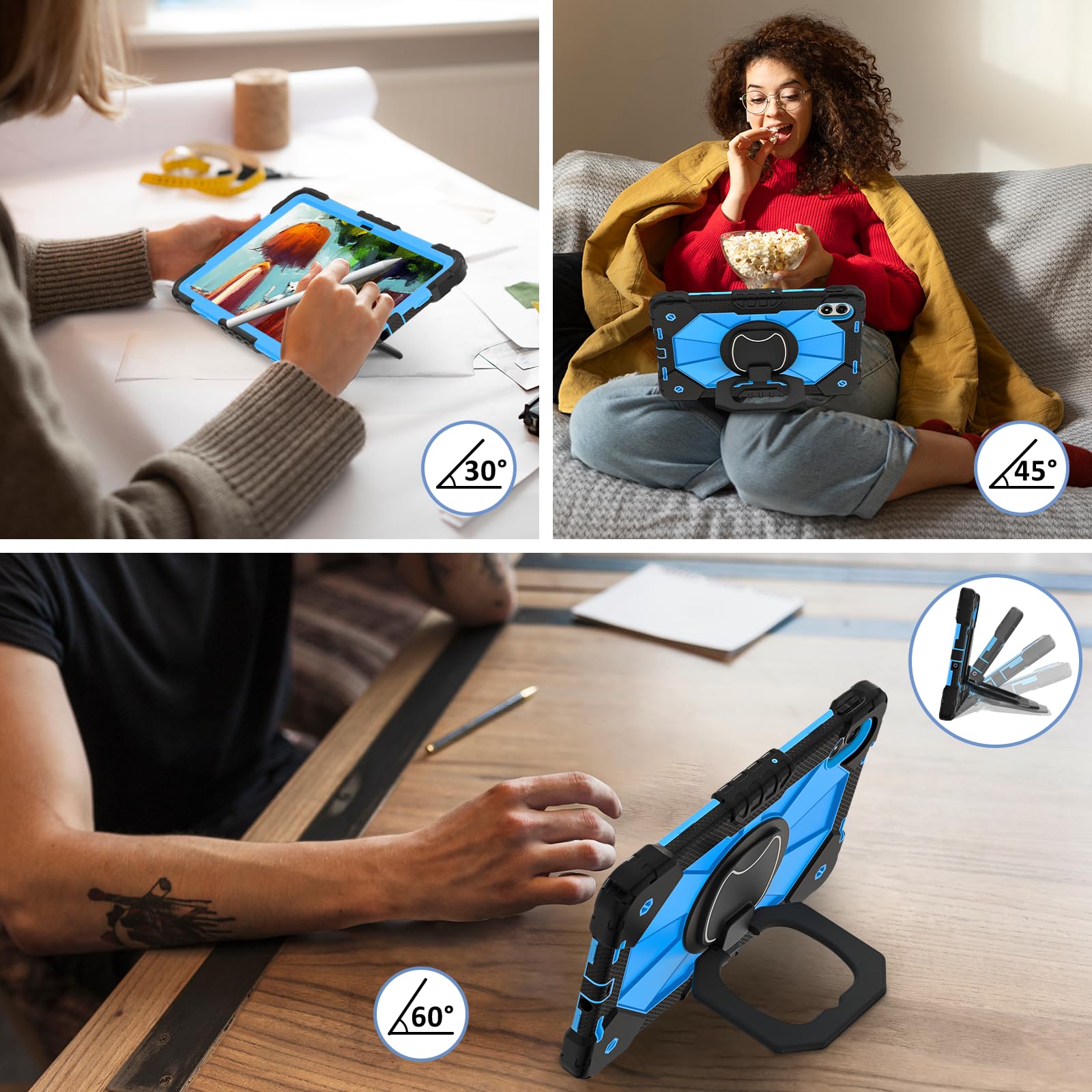 Custodia Protettiva Per Xiaomi Redmi Pad 2 Pro 12,1” (2025) – Antiurto A 3 Strati Con Cavalletto E Cinghia Da Polso - 2