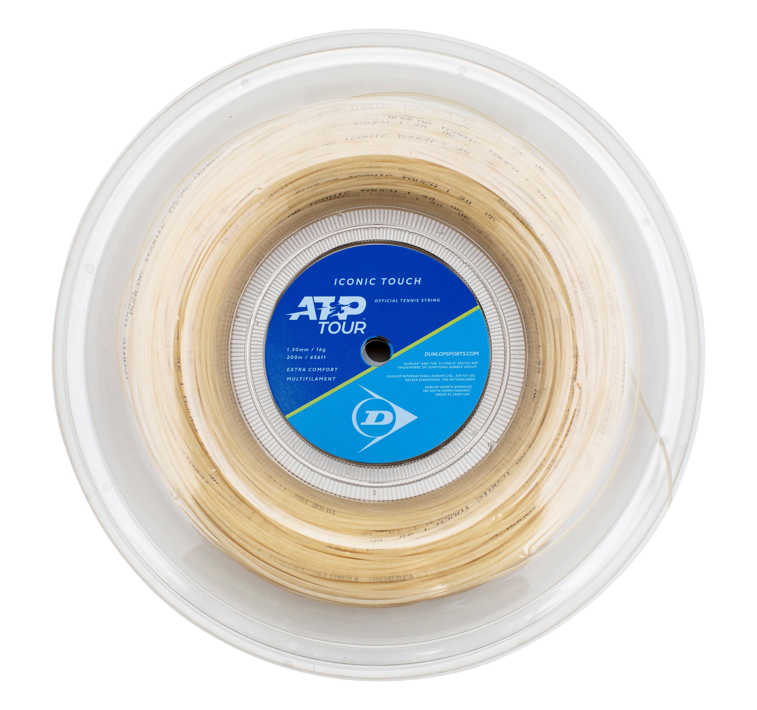 Dunlop Iconic Touch 16G Natural 200m Tennis String Reel – Comfort Control String Reel