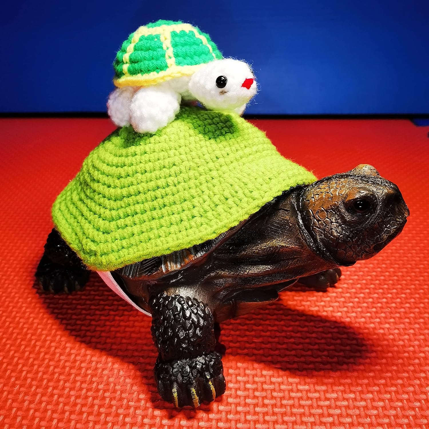 Sweater for Turtle Warm Winter Knitted Handmade Sweater Apparel Accessory Halloween Party Cosplay Costume Photo Shoot for Pet Tortoise Turtle (Jianlong, XL) — view 4