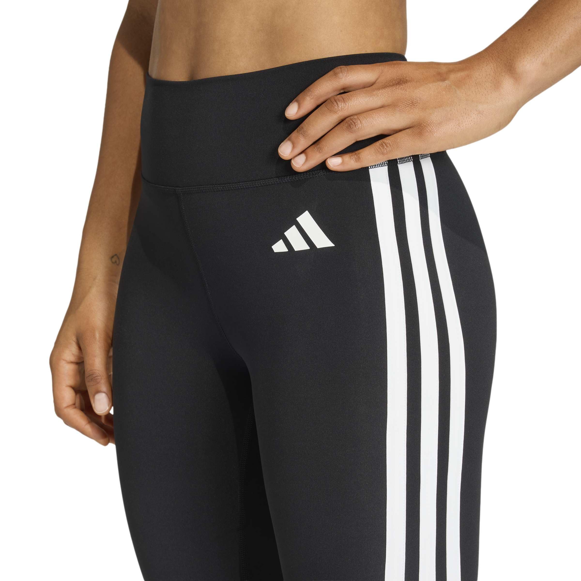 adidas Women's Mallas de Entrenamiento 3/4 Optime Essentials 3 Stripes