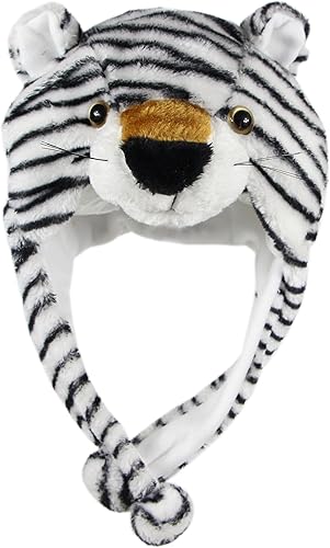 Miniatura 49 de Poliéster animal de la diversión de la felpa un tamaño del casquillo con la guarnición marrón (bear brown)