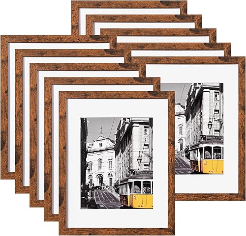 Vista 122 de eletecpro Juego de 10 marcos de fotos de 8 x 10 pulgadas, collage de fotos, decoración de pared, fotos de 5 x 7 con paspartú o de 8 x 10 pulgadas