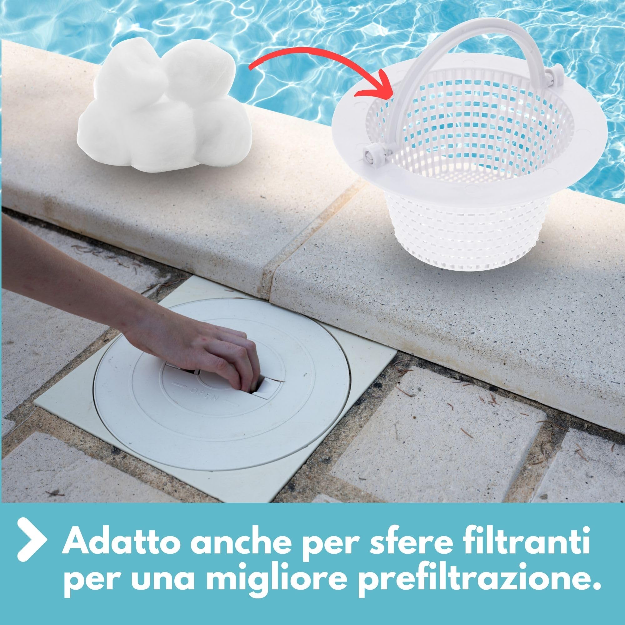 Generico Cestino Skimmer Per Piscina | Basket Filtro Di Ricambio Piscina 16 Cm | Cestello Filtro Prefiltro Per Piscina | Cestello Per Skimmer Di Ricambio Rimovibile(colore Casuale