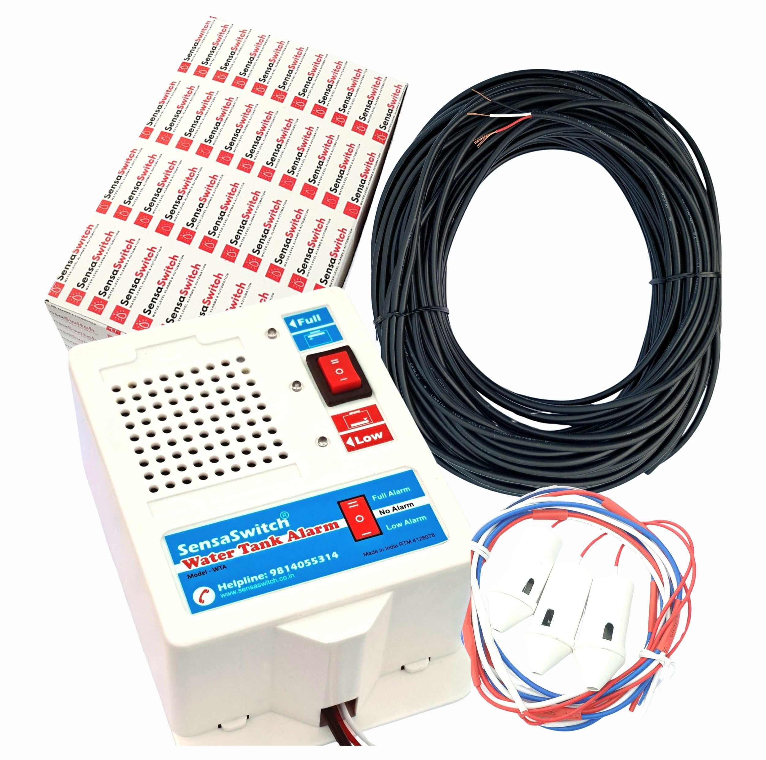 Water Tank Alarm with Water Sensor Signal Wire Combo, Alarm Model WTA with Three (3) Core, Multi-Strand Copper, 90 feet Wire with Water Sensor Set (B0DGDBBLKK) Amazon Price History, Amazon Price Tracker
