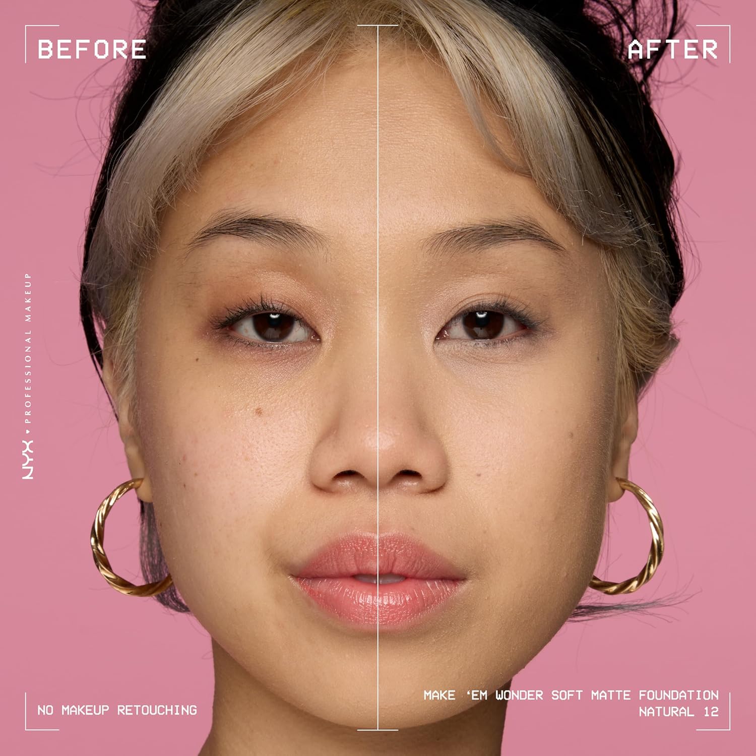 NYX PROFESSIONAL MAKEUP Make 'Em Wonder Liquid Foundation, 24HR Foundation Makeup With A Soft Matte Finish, Buildable Full Coverage - 12 Natural - Image 3