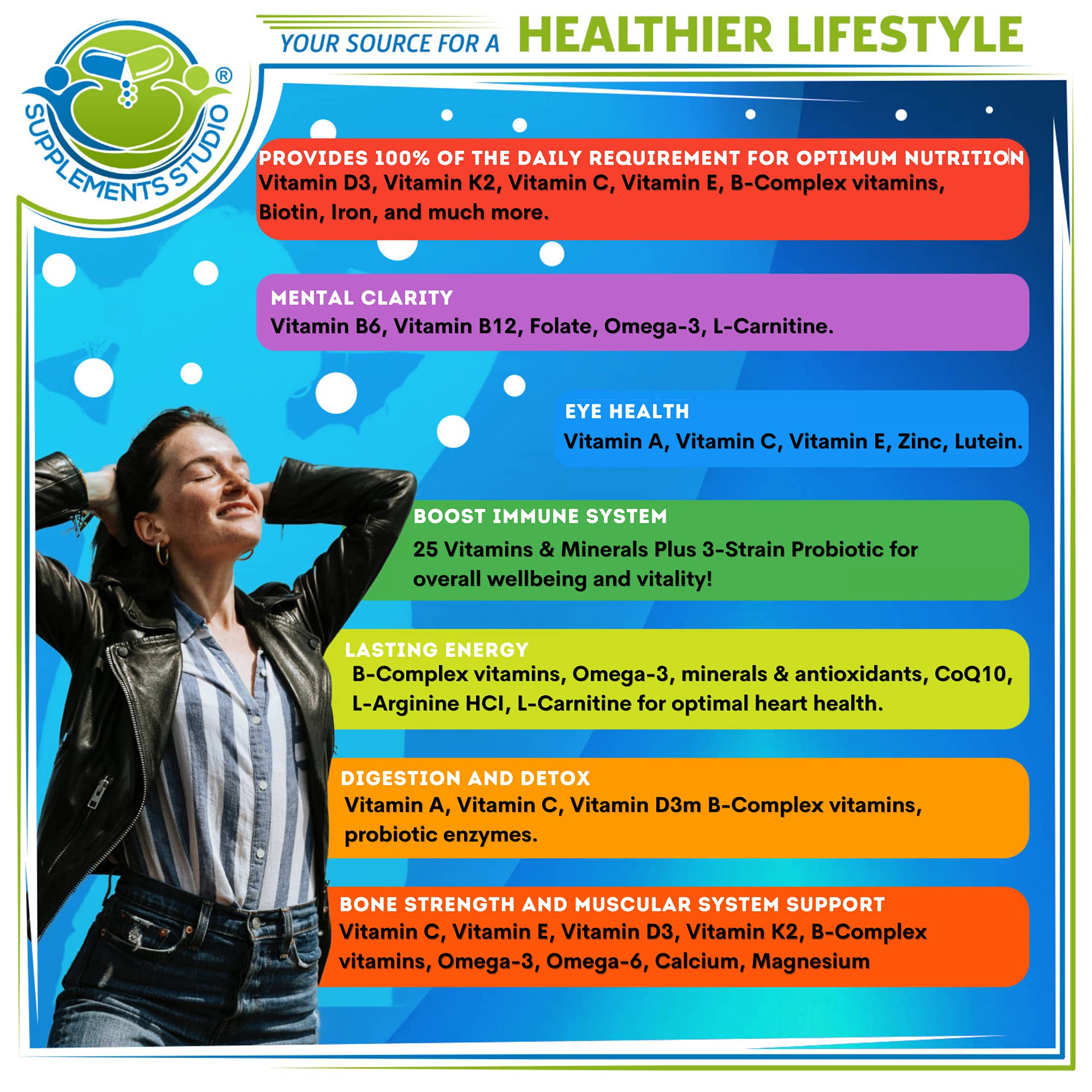 Supplements Studio Daily Vegan Whole Food Multivitamin Plus for Men