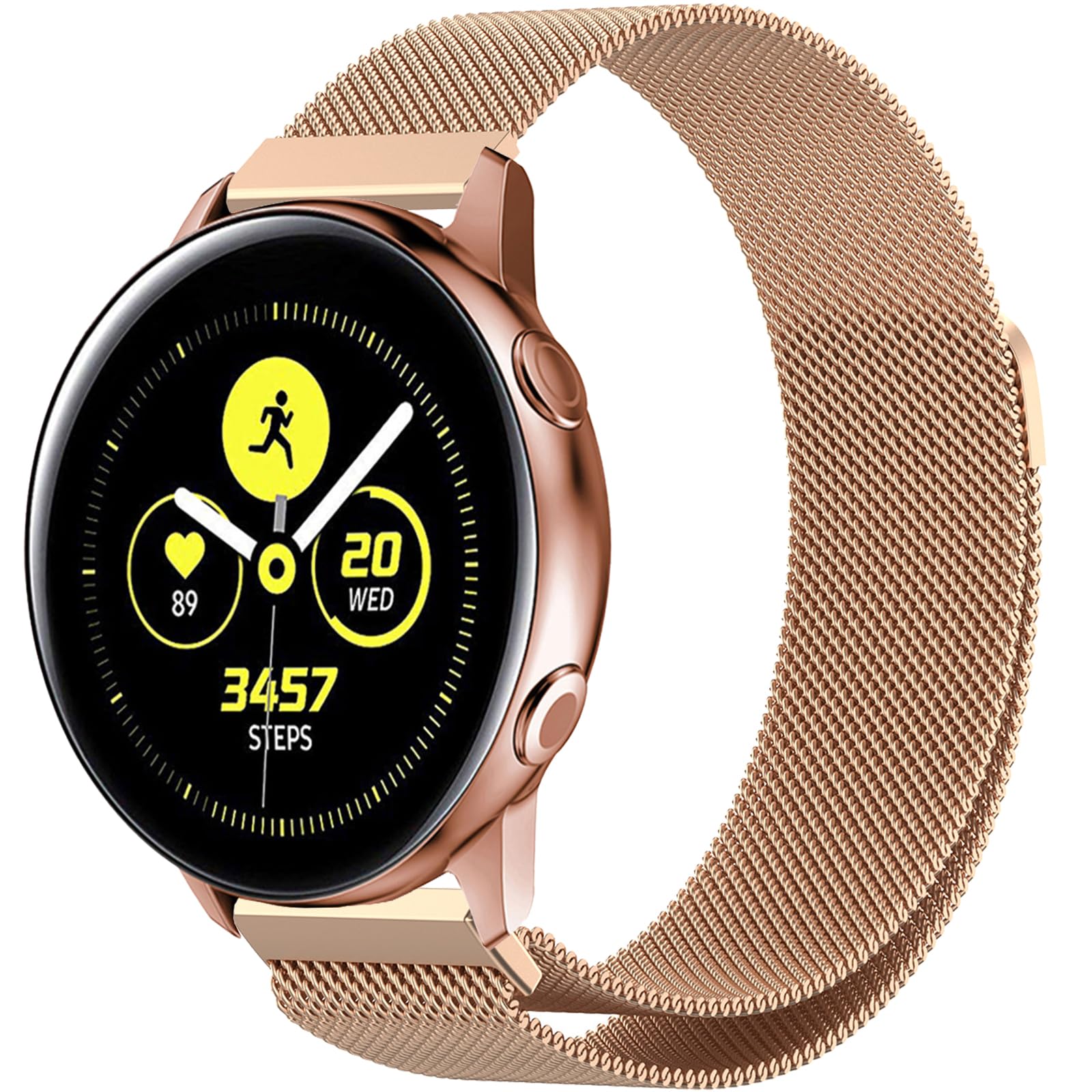 Magnetic Replacement Wristband for Amazfit GTR Mini/GTR 42mm/GTS 4/4 Mini/3/2/2e/2Mini, 20mm Adjustable Metal Bracelet Strap for Amazfit Bip 3 Pro/U/S/S Lite/Active 2