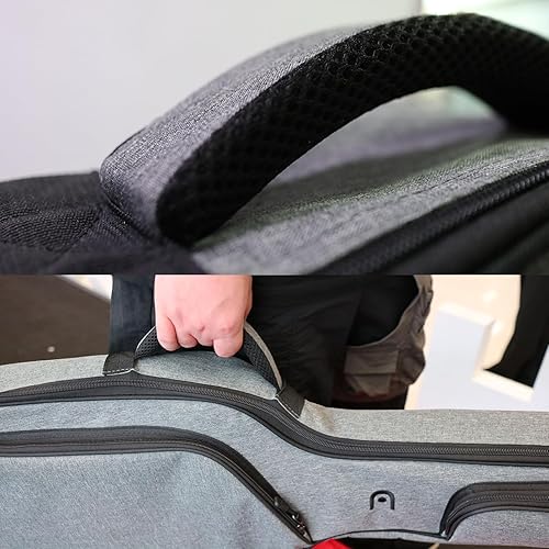 Miniatura 2 de Bolsa de guitarra eléctrica de 39 pulgadas, funda de guitarra de 0.472 in, delgada, suave, ligera, con bolsillos, correas ajustables