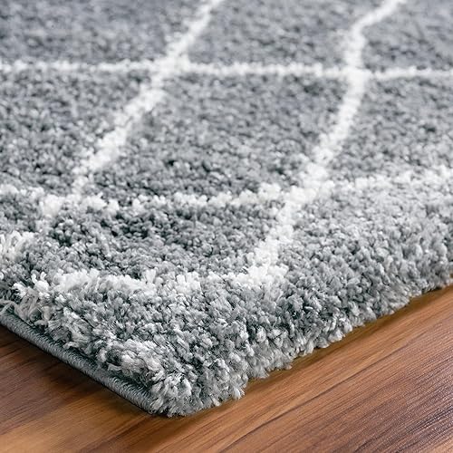Miniatura 6 de Rugs.com Soft Touch Shag Collection - Alfombra de 5 x 8 pulgadas, color gris nube, perfecta para dormitorios, comedores, salas de estar