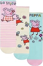 Peppa Pig Childrens Girls Pack of 3 Socks Peppa Socks Pack of 3 Official Merchandise