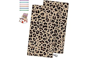 Cheetah Print Microfiber Beach Towel: Ultimate Luxury for Beach Days