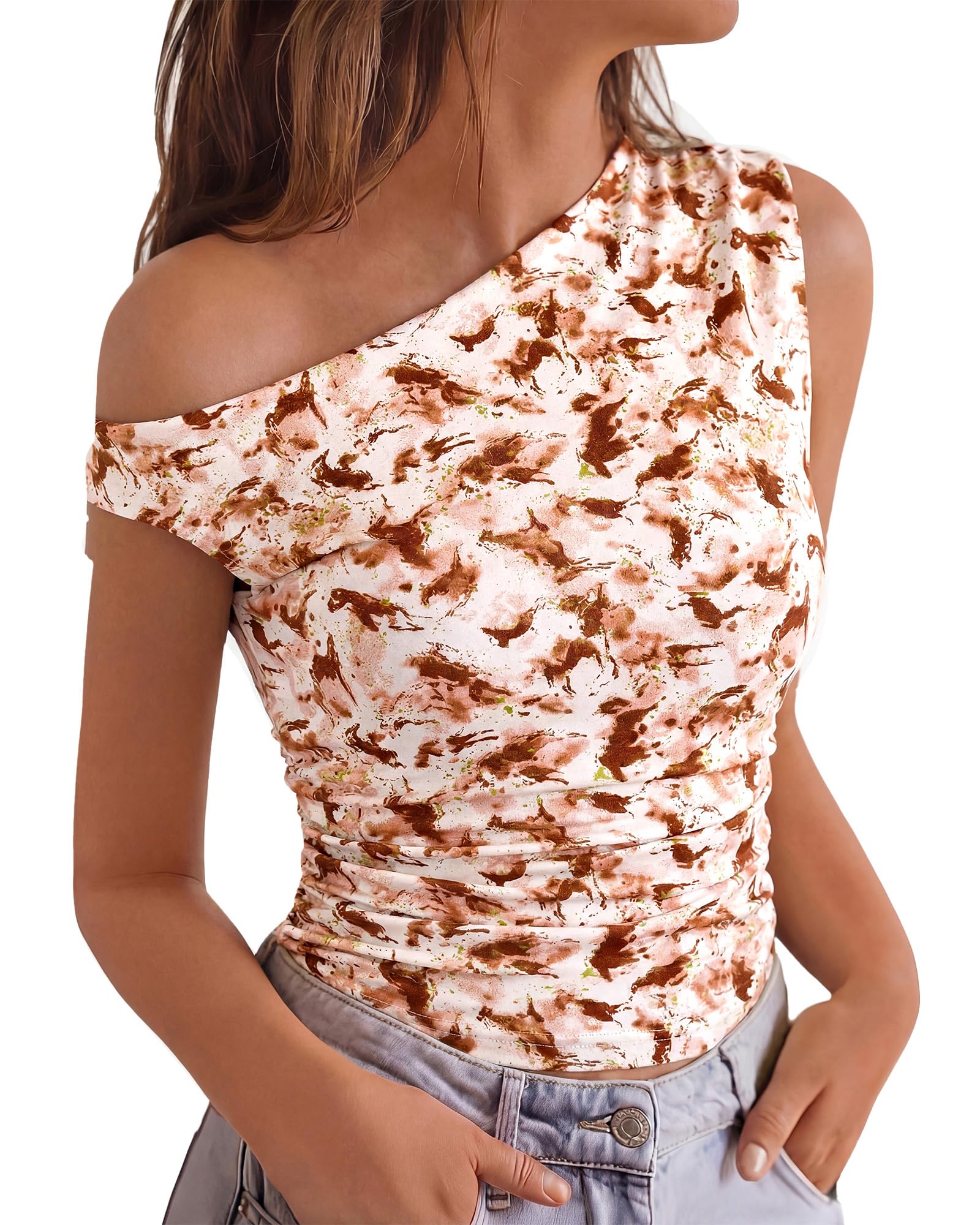 50% Off NOLLSOM Off Shoulder Floral Tops for Women