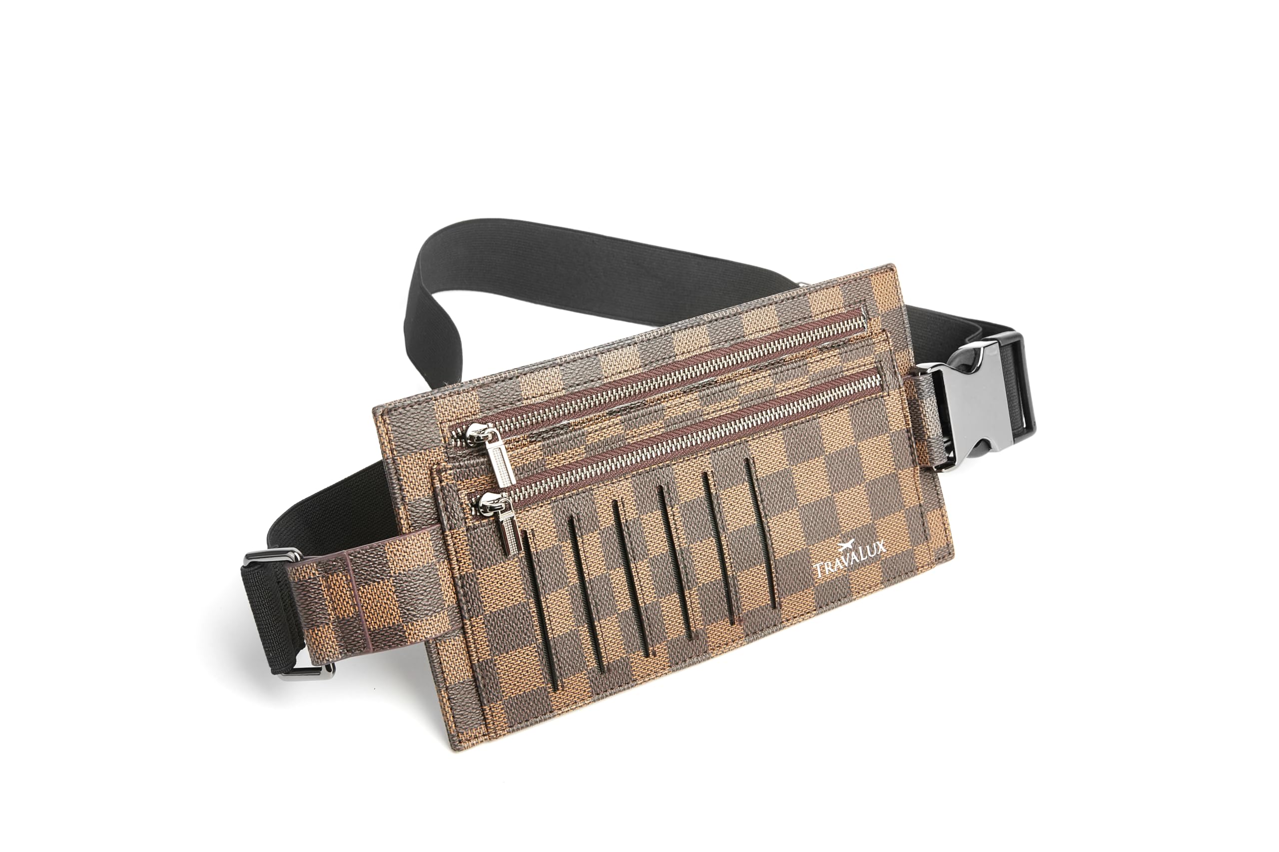 Luxury Travel Wallet – Hidden Money Belt, RFID-Blocking, Anti-Theft Passport Holder for Men & Women (Brown)