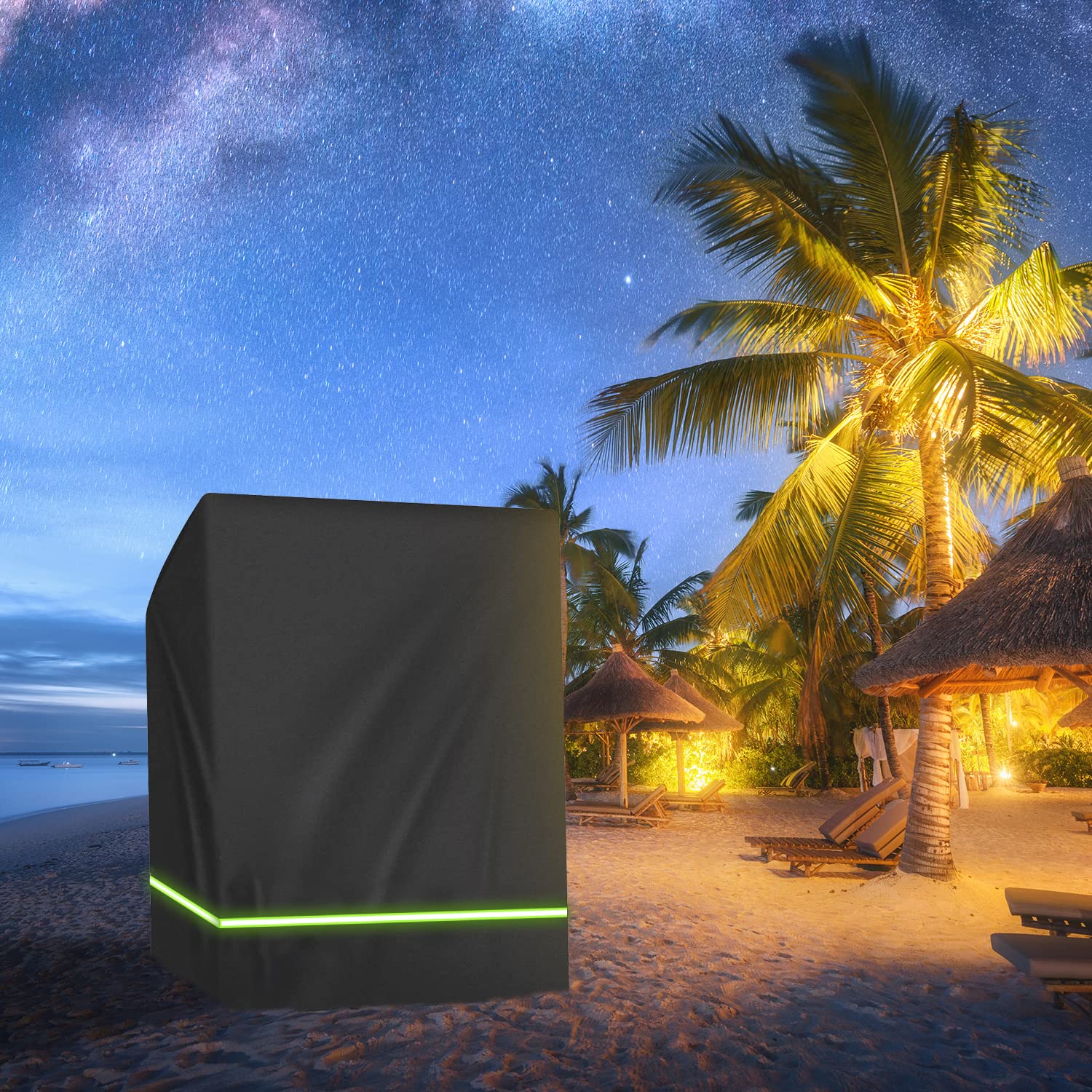 Copertura Per Sedia A Sdraio Qwork - Tessuto Oxford 420D Con PVC, Impermeabile, UV Resistant - Foto 9