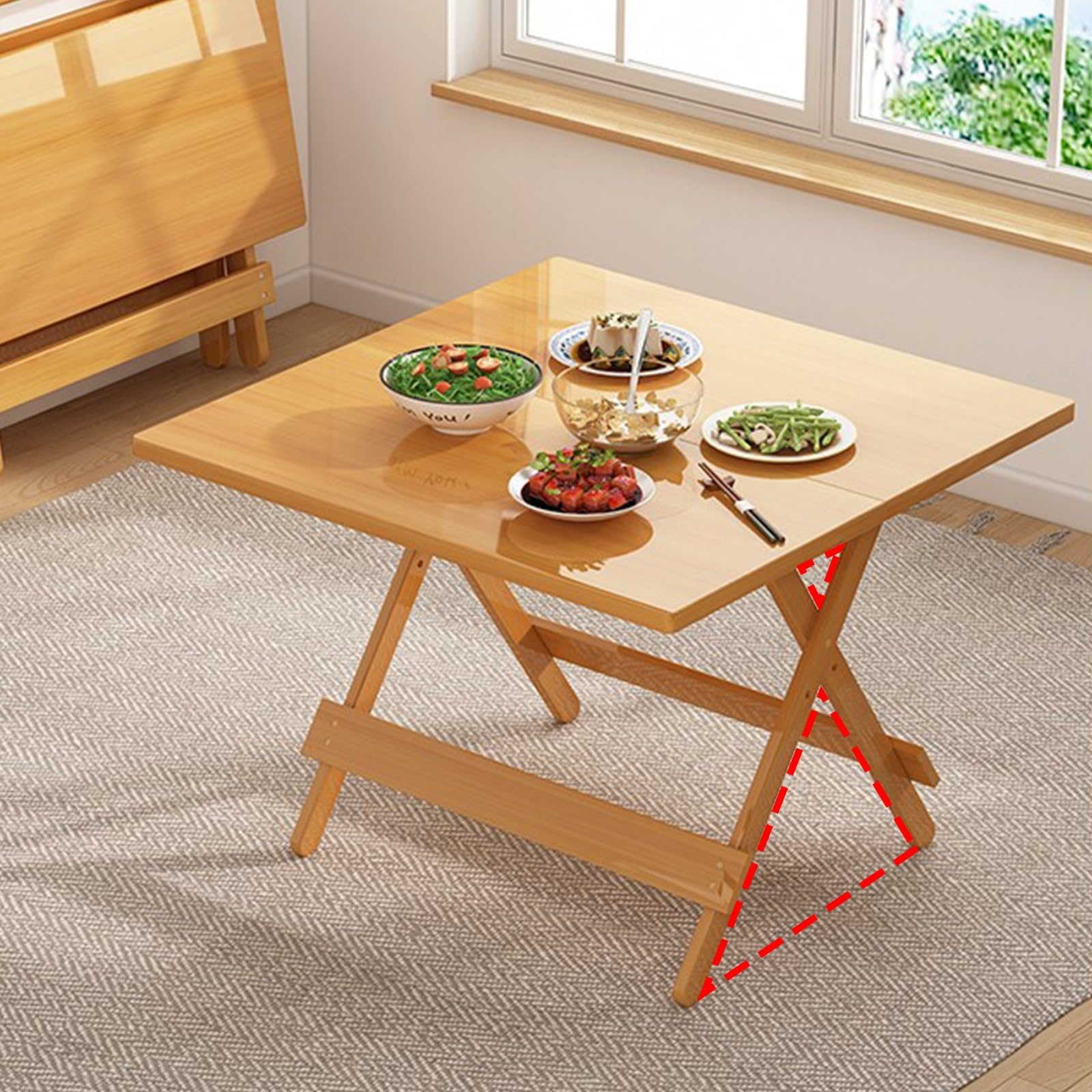 BREZO Moderner Esstisch, Bambus-Klapptisch, Tisch for Esszimmer, Kchentisch  for Kleine Rume (Size : 23.6 * 23.6 * 21.6IN/60 * 60 * 55CM) : Amazon.de:  Kche, Haushalt & Wohnen