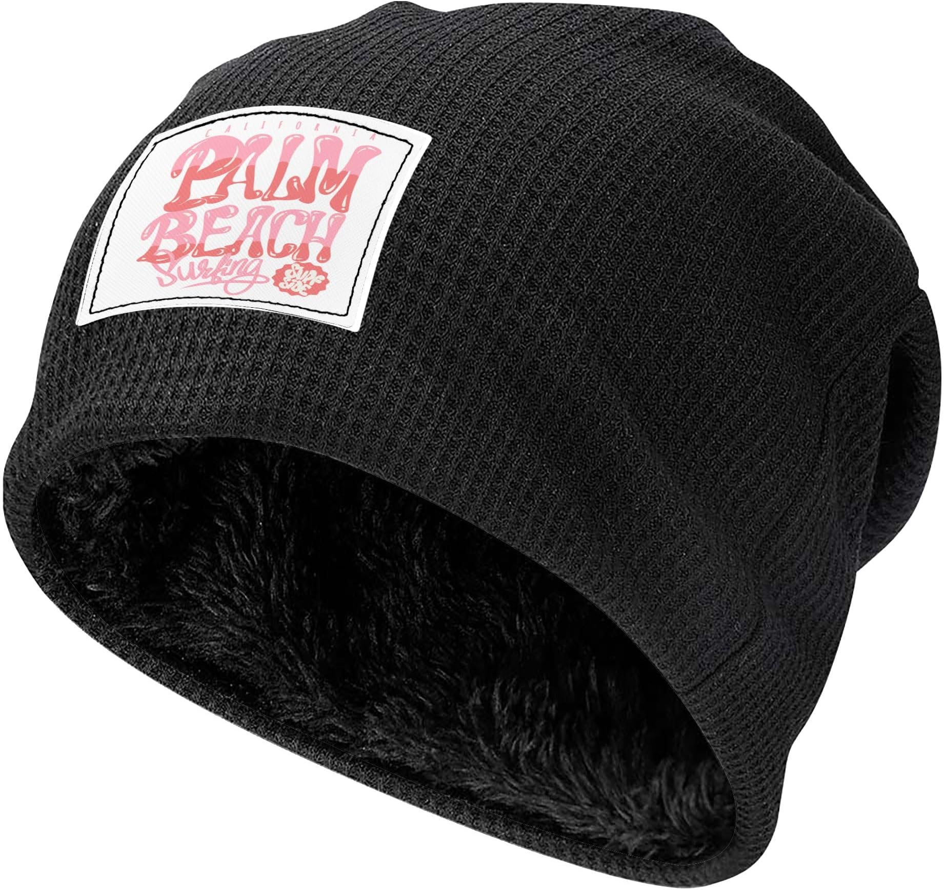 Unisex Lightweight Slouchy Beanie Versatile All Season Wear Graphic Number Design for Spring Autumn Winter Travel Walking Daily Activities Black 2