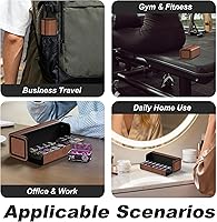 Vista 7 de Organizador de píldoras 2 veces al día, estuche de píldoras AM PM dos veces al día, caja de píldoras grande desmontable para viajes de 7 días