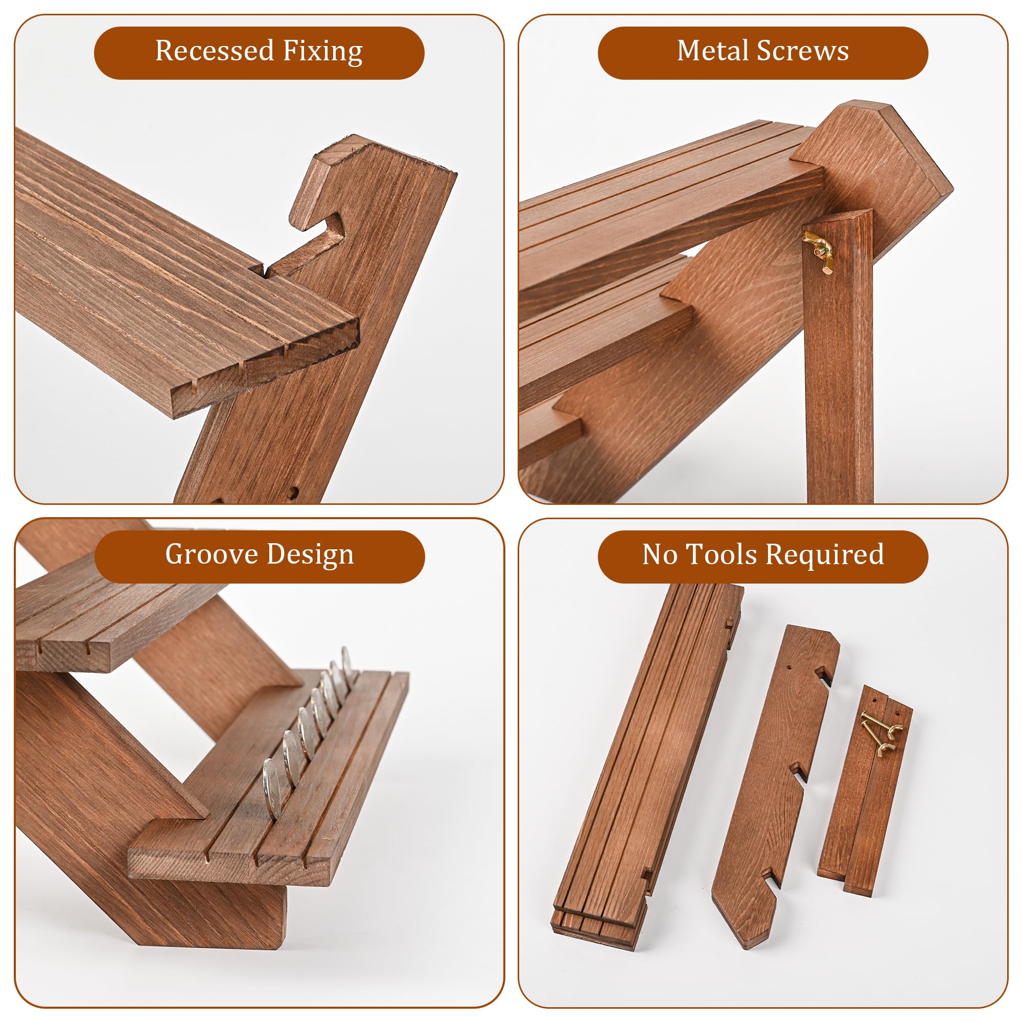 Portariviste in legno marrone scuro per riporre riviste DIV05003