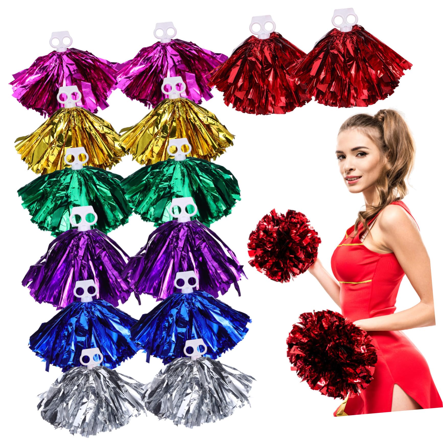 Pompons de cheerleading Toddmomy accessoires plastique pour danseurs - 8