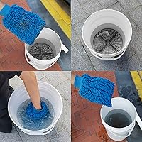 Vista 4 de Amiss Paquete de 2 cubos de lavado de autos, herramientas de lavado automotriz y kits de detalles, herramienta de cubo de prevención de arañazos