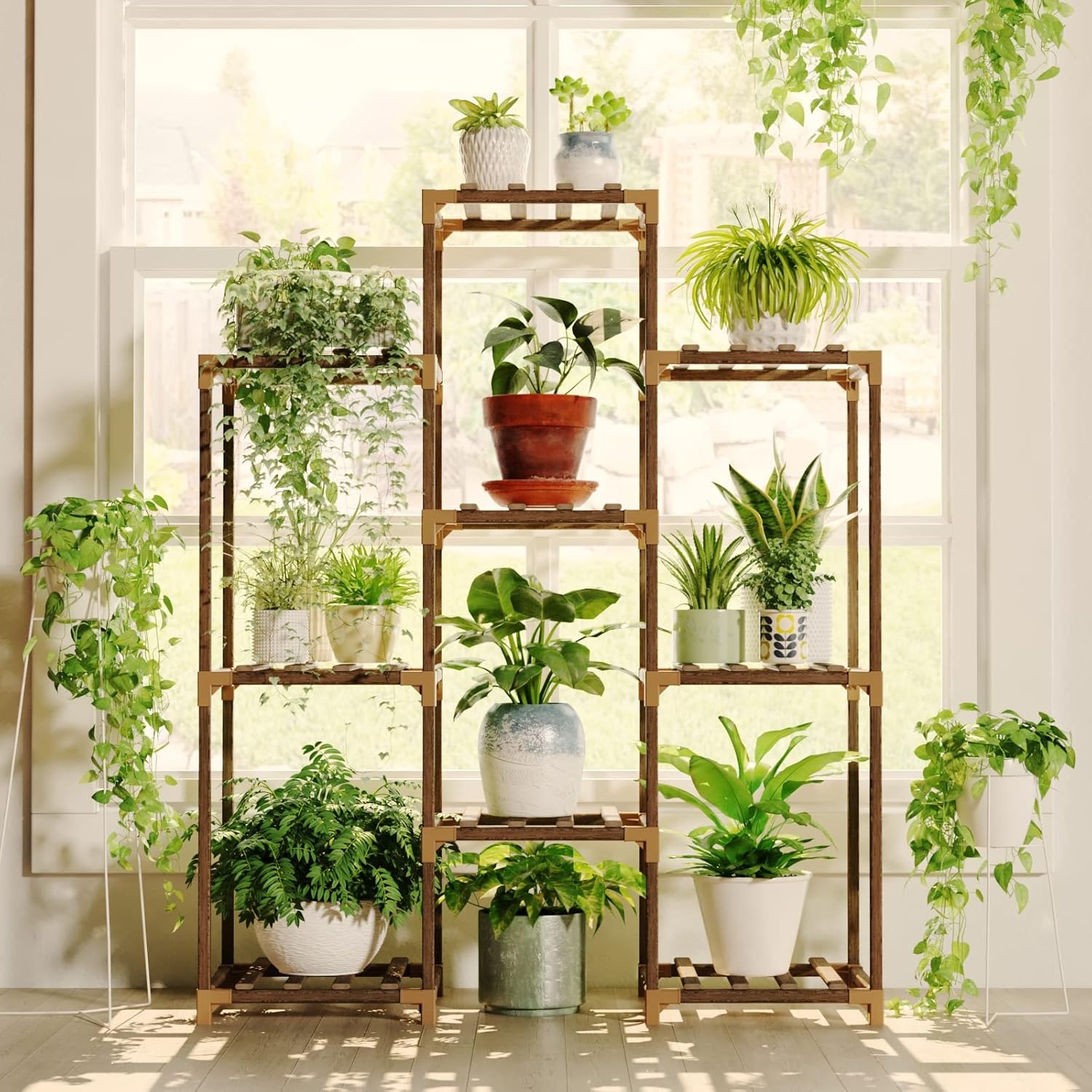 Buy Bamworld Plant Stand Indoor Plant Stands Wood Outdoor Tiered Plant