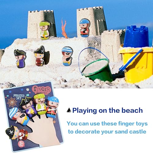 Miniatura 10 de Marionetas de dedo pirata para niños, marionetas de dedo para niñas de 1, 2, 3 años, regalos de fiesta de bebé para niños, regalos de fiesta,