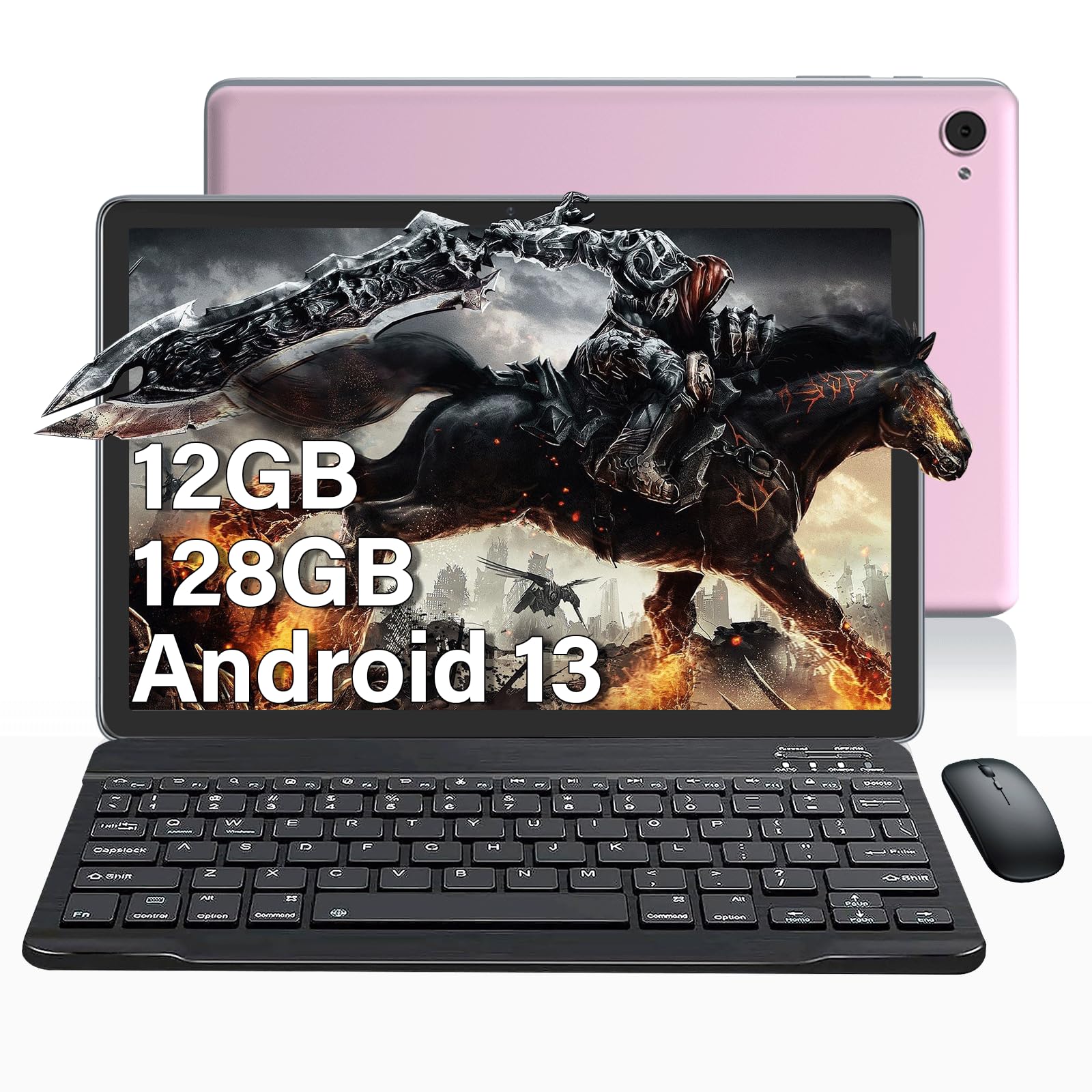 Tablette Enfants 10 Pouces Android 13 - 12Go RAM 128Go ROM, Contrôle Parental, Housse EVA - Vert