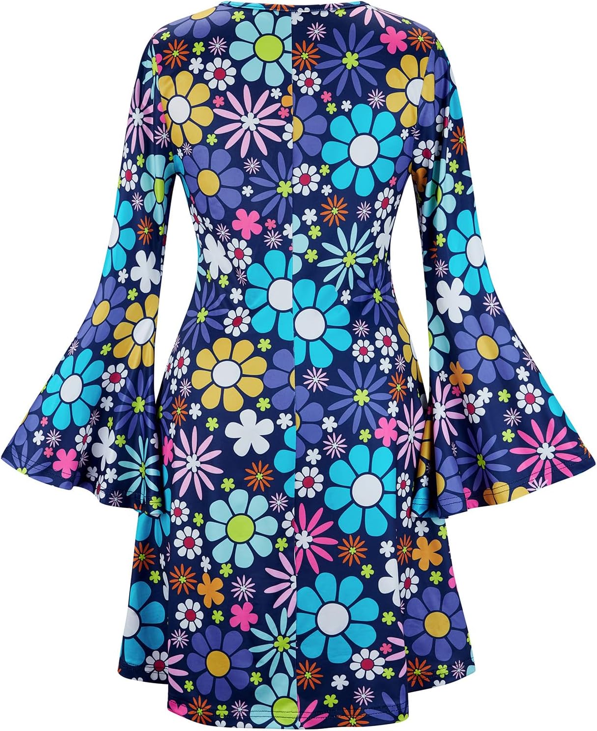 Zhitunemi 70s Disco Outfits for Women: Hippie Costume Women Disco Dress 60s Groovy Dresses for Halloween Party Cosplay