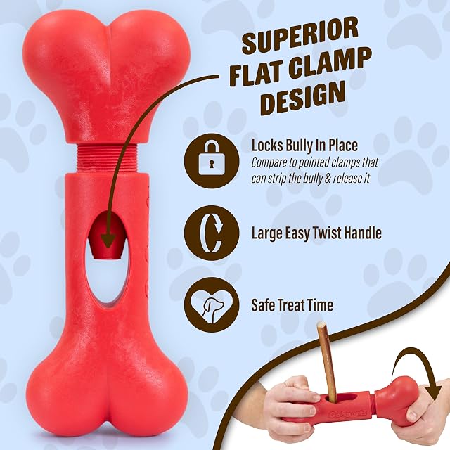 Foto 3 de 6 de GoSports Chew Champ - Soporte para barritas Bully Stick para Perros, sostiene de Forma Segura Las barritas…
