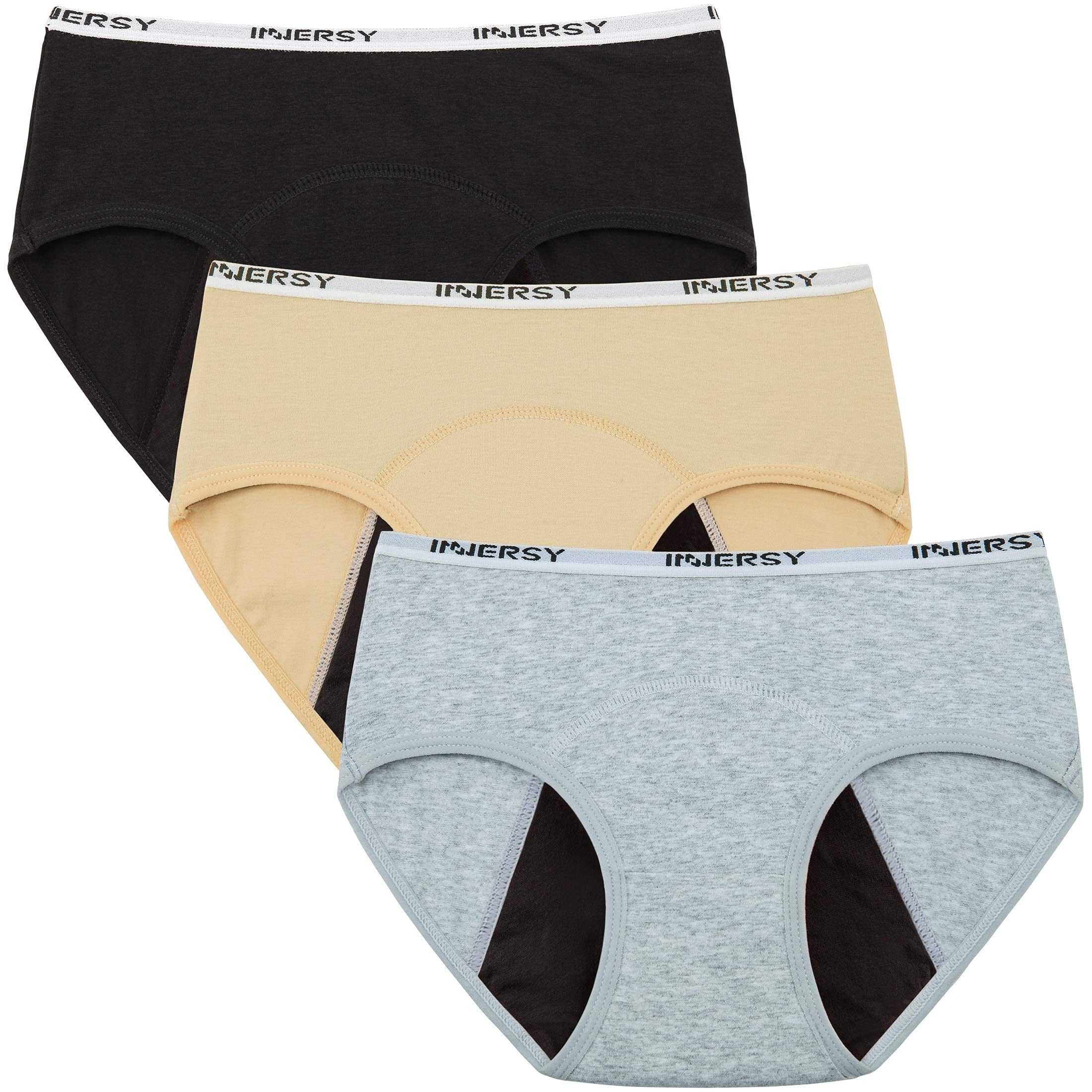 INNERSY Bragas Menstruales Niña Ropa Interior Protección Algodón Braguitas Regla 8-16 Años Pack de 3 — view 9