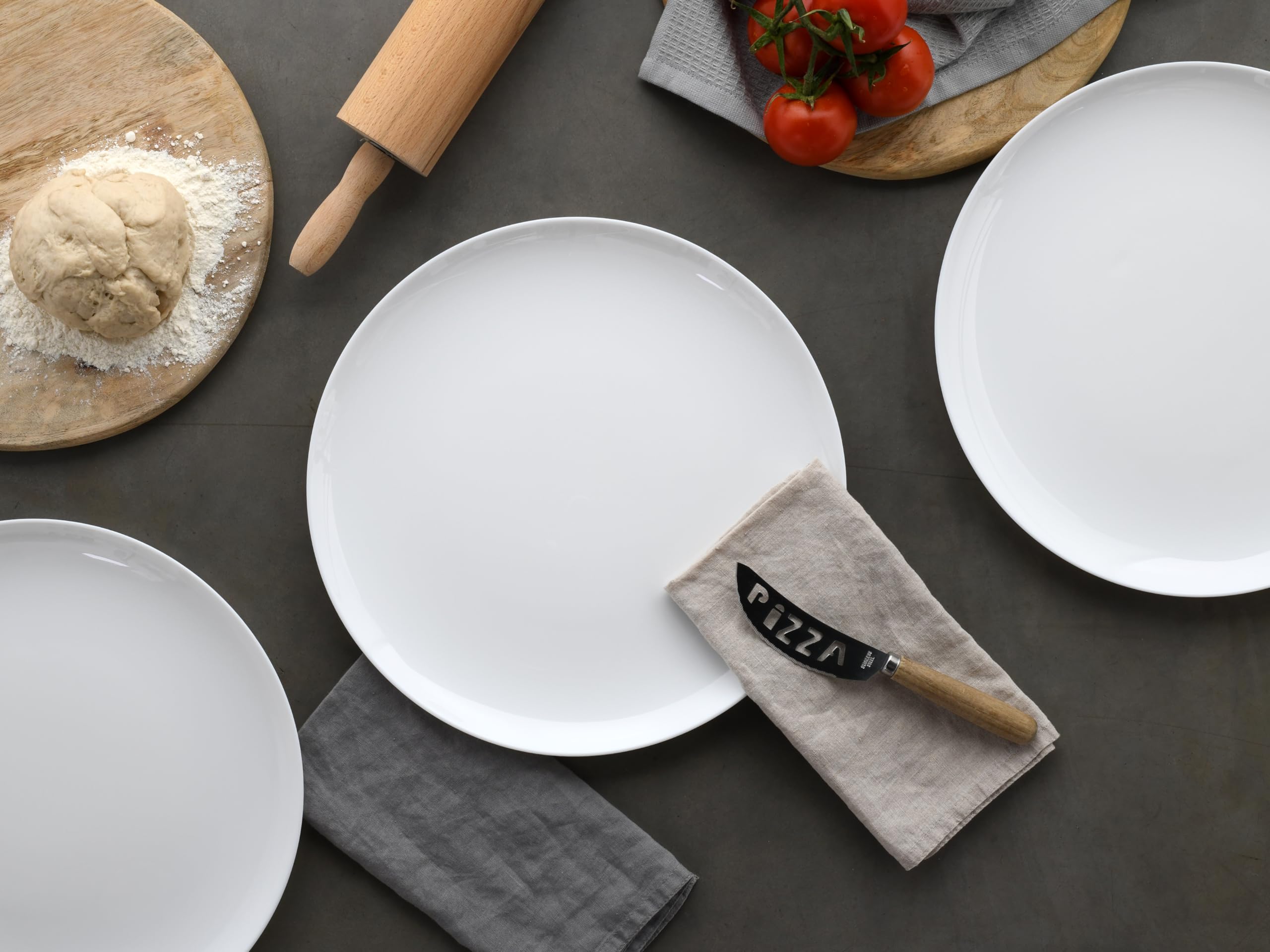 Luminarc, 15865, Série Italian Party, Assiette à Pizza 33cm 6 pièces
