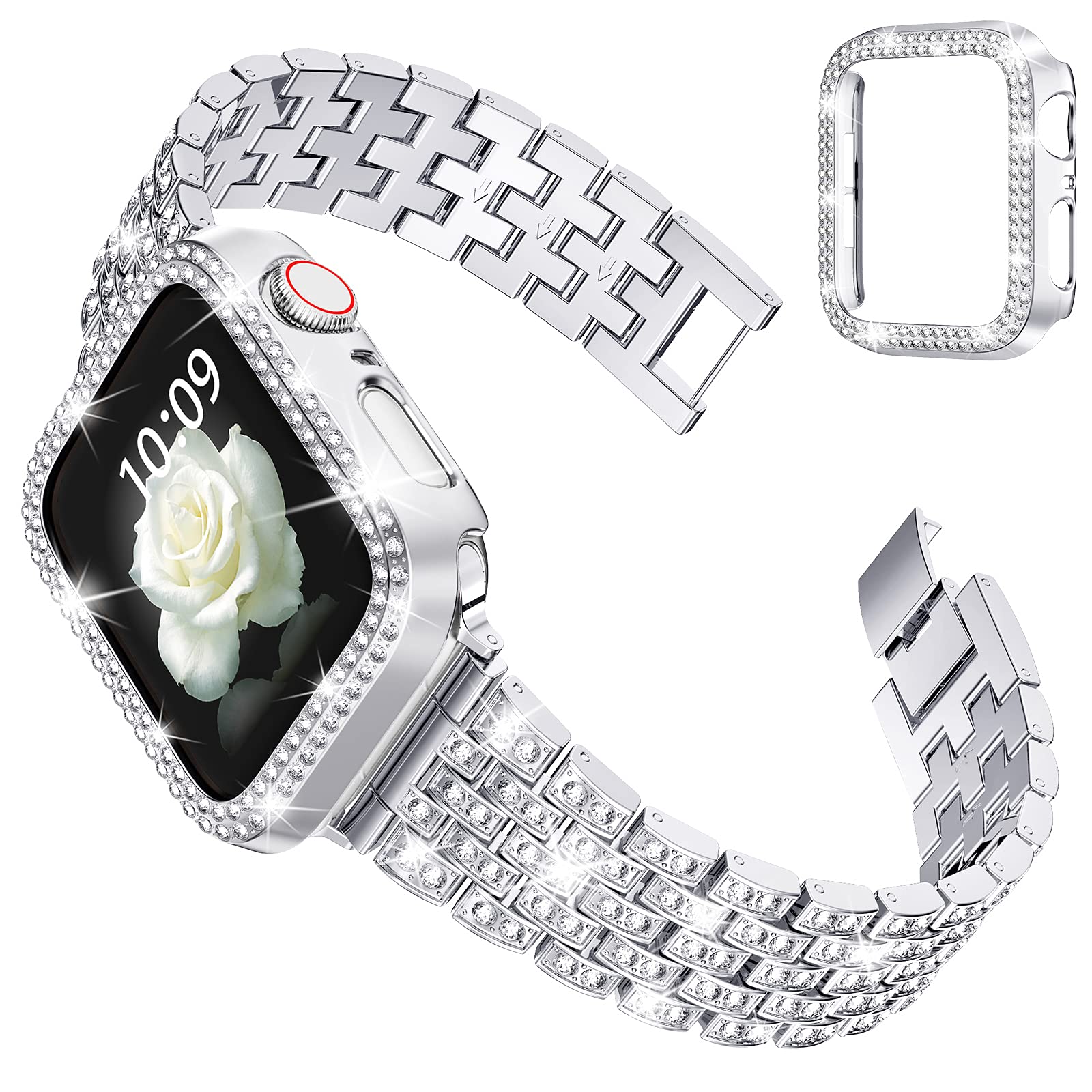 wlooo Glitter Diamond Watch Strap