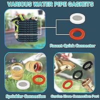 Vista 7 de KEZE Kit surtido de 233 piezas de arandelas de plomería y grifería para reparación de grifos de jardín exteriores, llaves de manguera, divisores