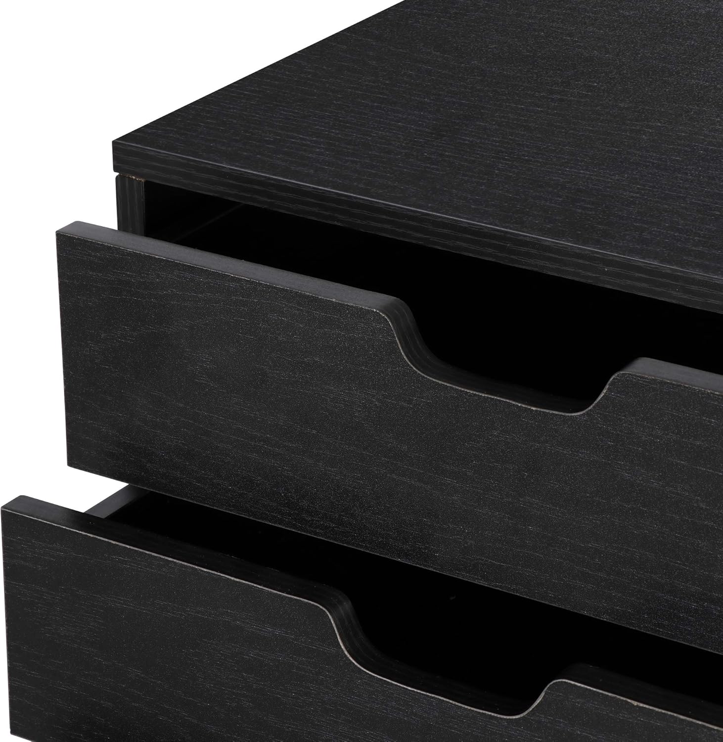 Nouva 5-Drawer File Cabinet - Vertical Mobile Filing Cabinet w/Wheels,Under Beside Desk Chest Storage Printer Stand for Home Office,Black