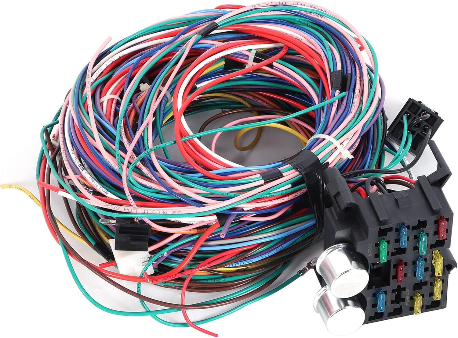 PartsFlow Universal Extra Long 12 Circuit Wiring Harness Street Hot Rod Wire For Chevrolet Chevy Mopar for Ford Muscle Car, Standalone Harness