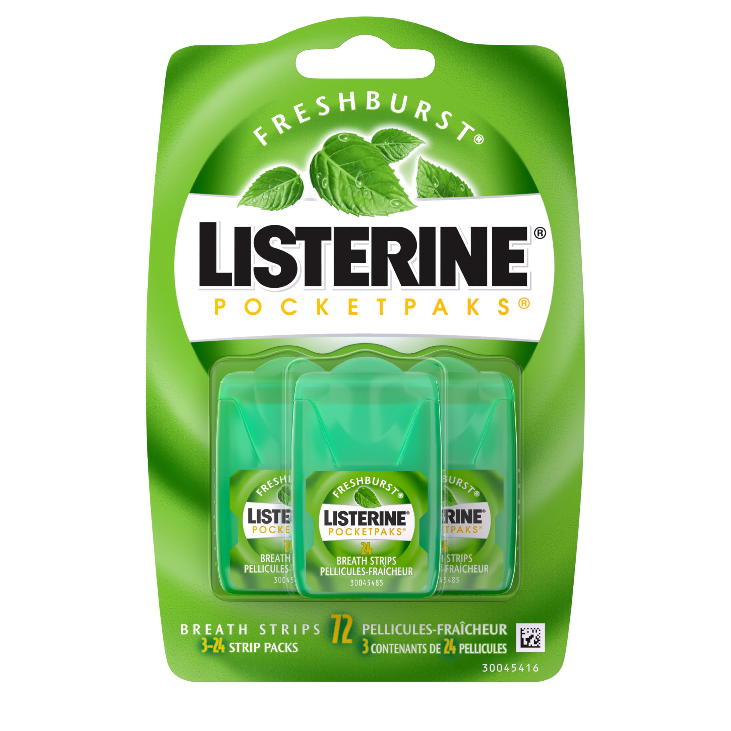 Listerine Freshburst Pocketpaks Breath Strips, zestaw 24 pasków, 3 szt
