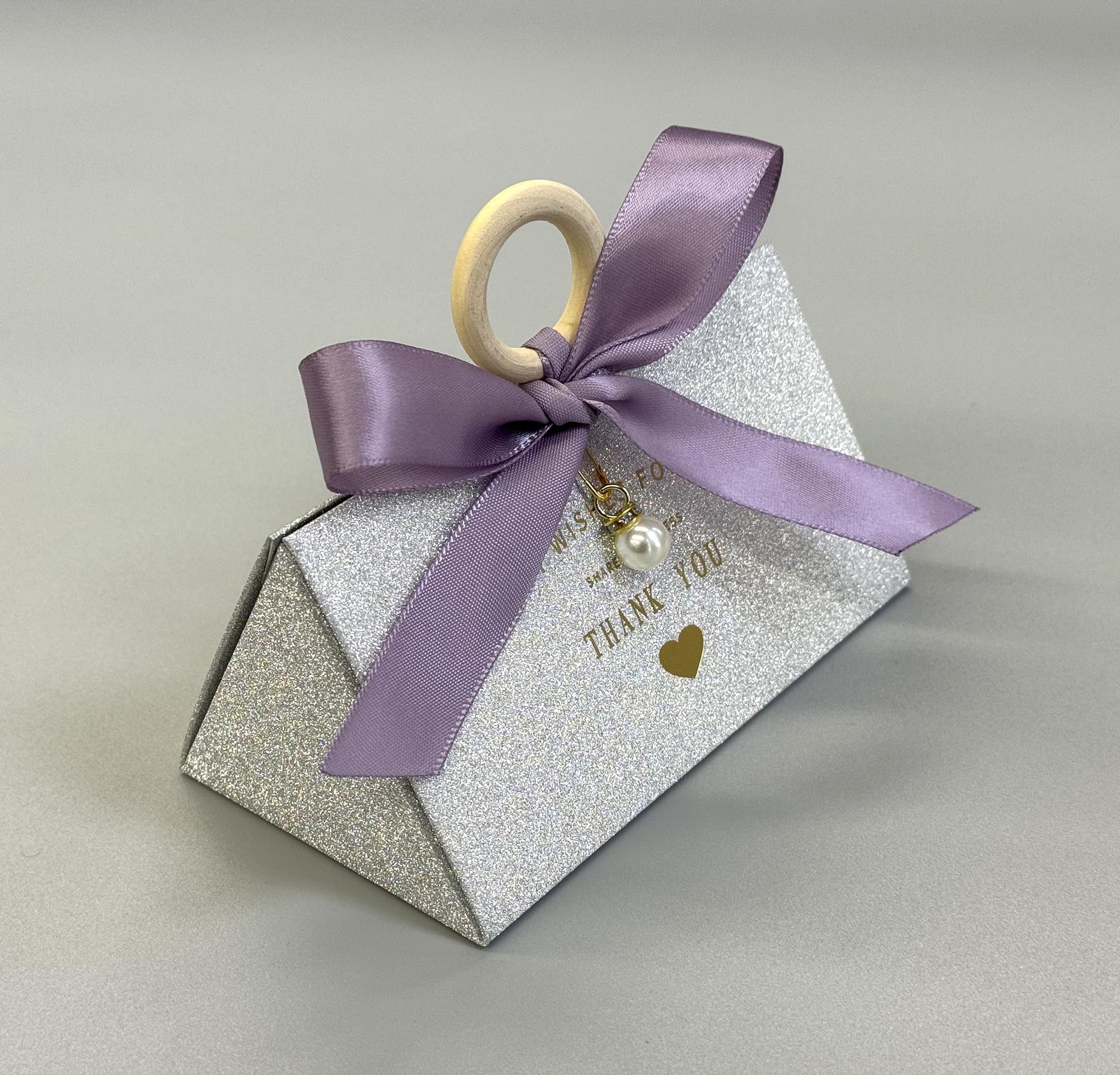 ZJSXINDI Geschenkboxen, silberfarben, 12,7 x 7,6 cm, für Partys, Hochzeiten, Brautpartys, Brautjungfern, Geschenkpapier-Boxen zum Basteln, 15 Stück