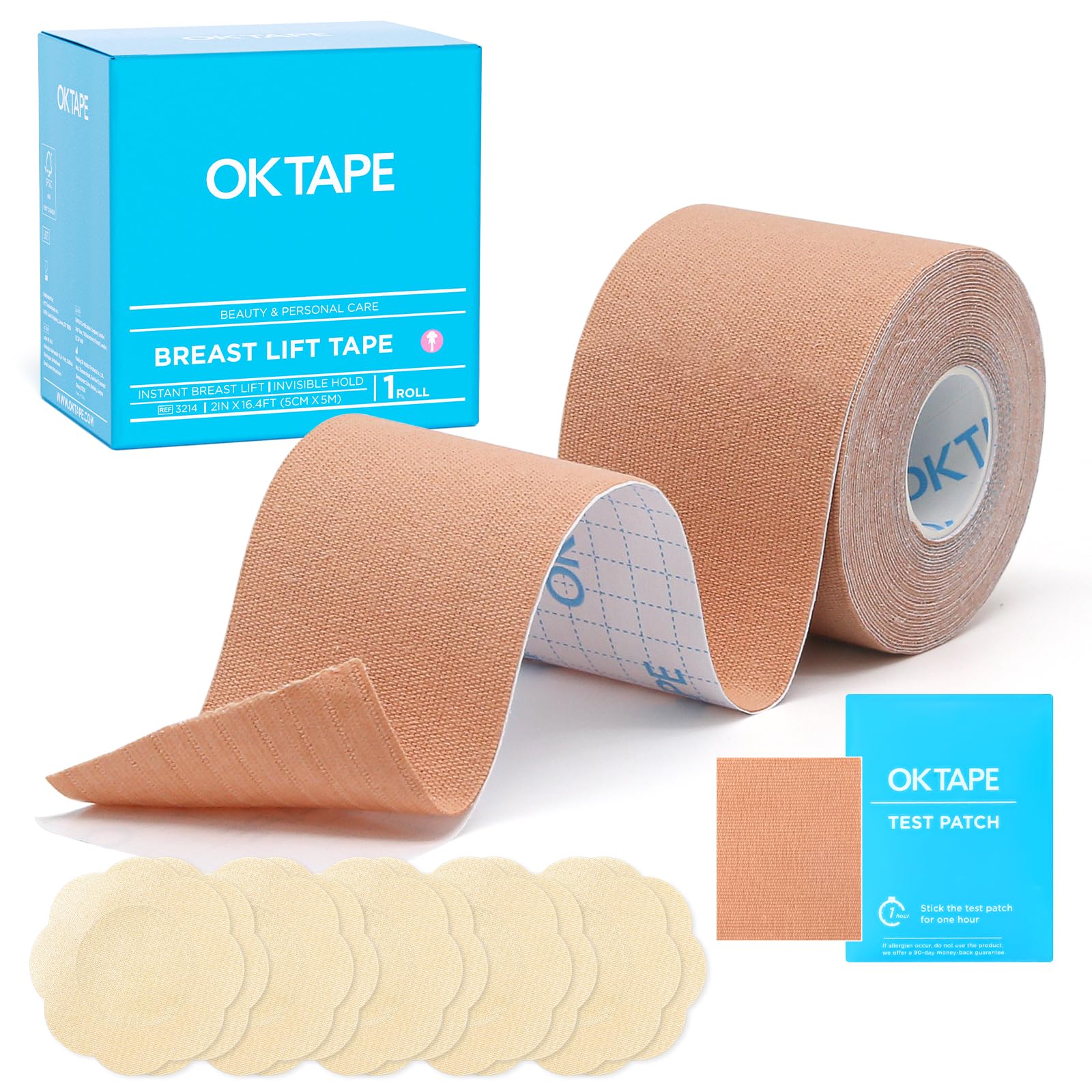 OK TAPE Breast Lift Tape, Boob Tape for Large Breasts Lift 2in x 16.4ft