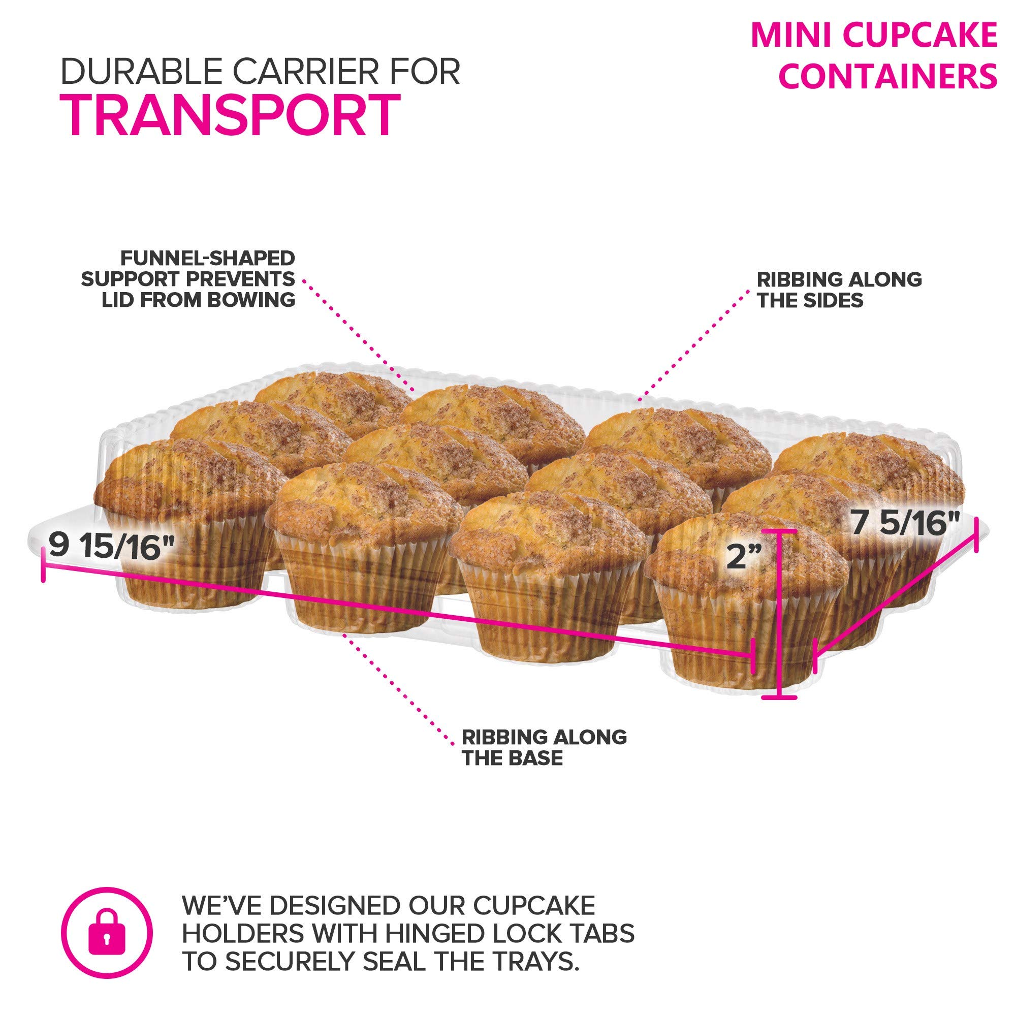 Mini Cupcake Containers Containers (20 Count