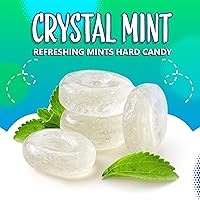 Vista 3 de Crystal Mint, caramelo duro de mentas refrescantes, sabor natural, bolsa de 2 libras (alrededor de 200 piezas)