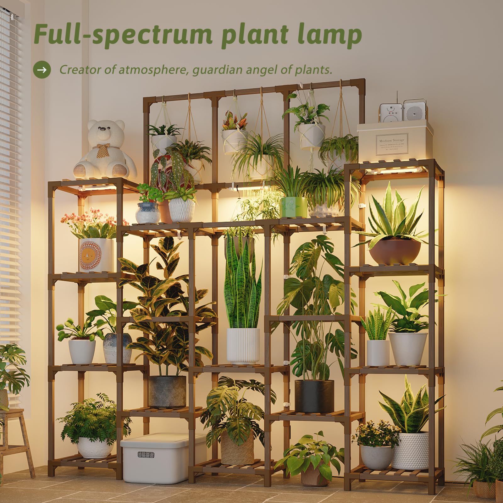 Amazon.com: GENTINGBRO Plant Stand Indoor with Grow Light 14 tiers
