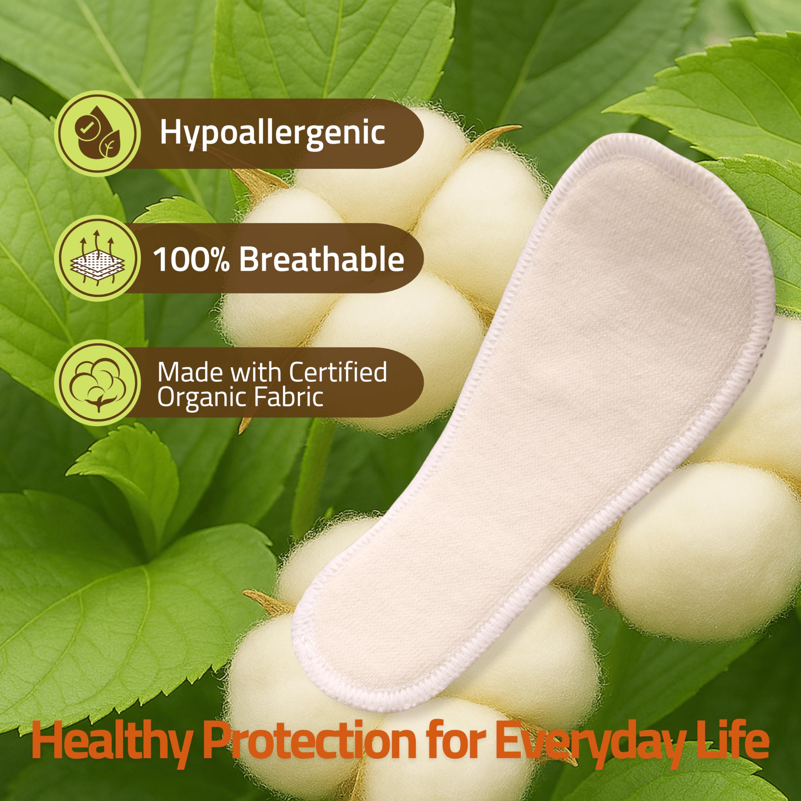 Sin alas – Salvaslips anti-marca con adhesivo (S, x7) – 2-en-1 protector reutilizable anti camel toe & salvaslip de algodón orgánico lavable a 95 °C – Cómodo, seguro, transpirable
